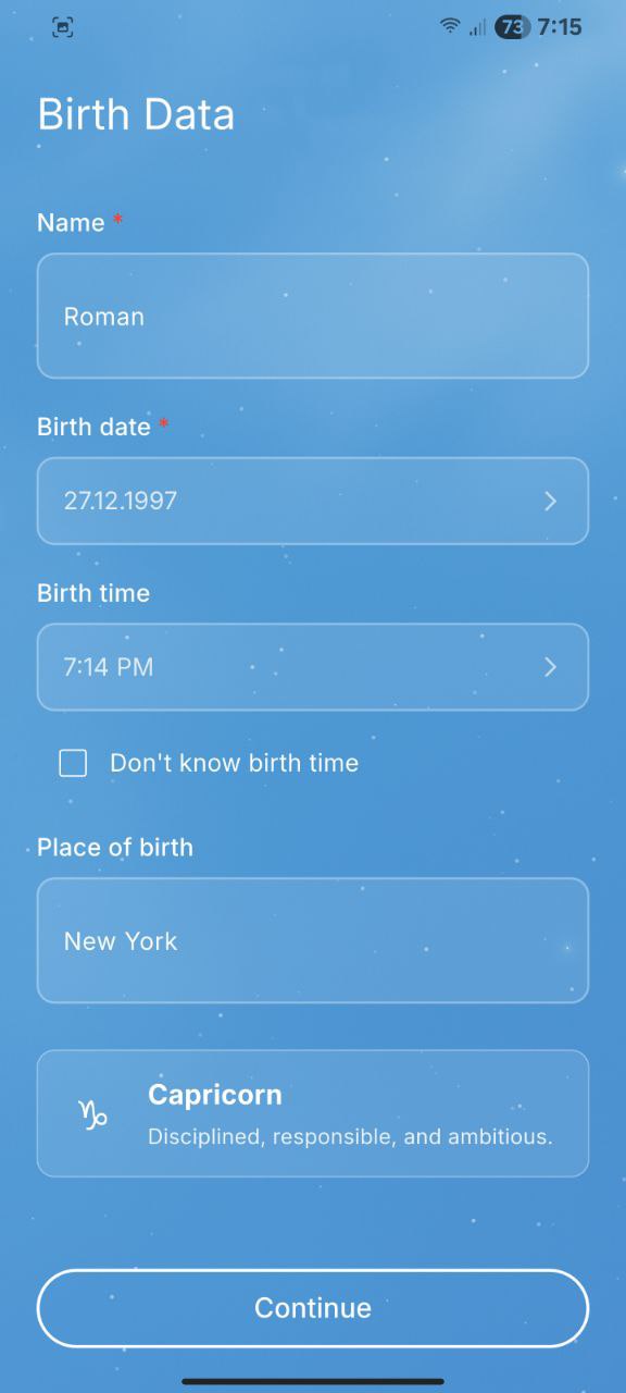 Birth Data Input